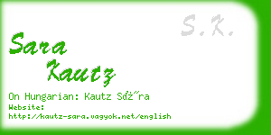 sara kautz business card